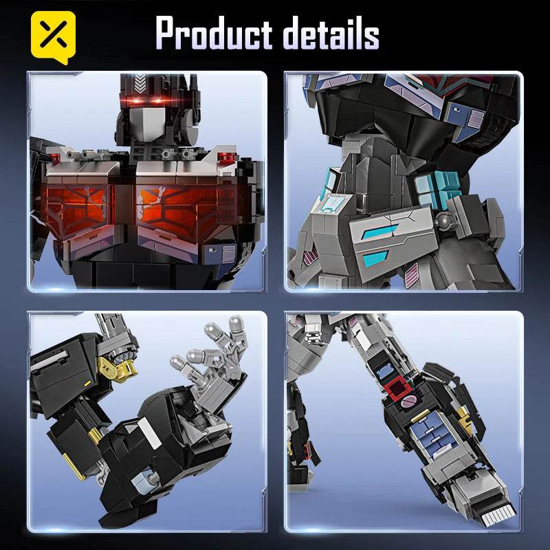 Transformers Nemesis Knight-bouwstenen — Donkere Optimus Prime-constructie, 1886 onderdelen