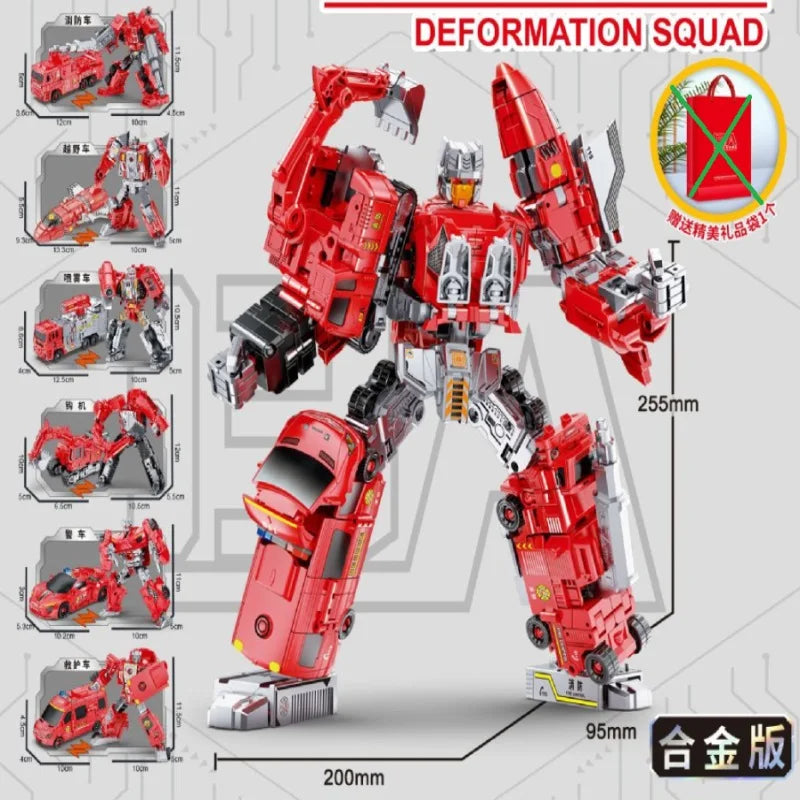 Transformers-figuur Dinoking Escouade Alliage Rouge — Deformation Squad-versie, zonder doos