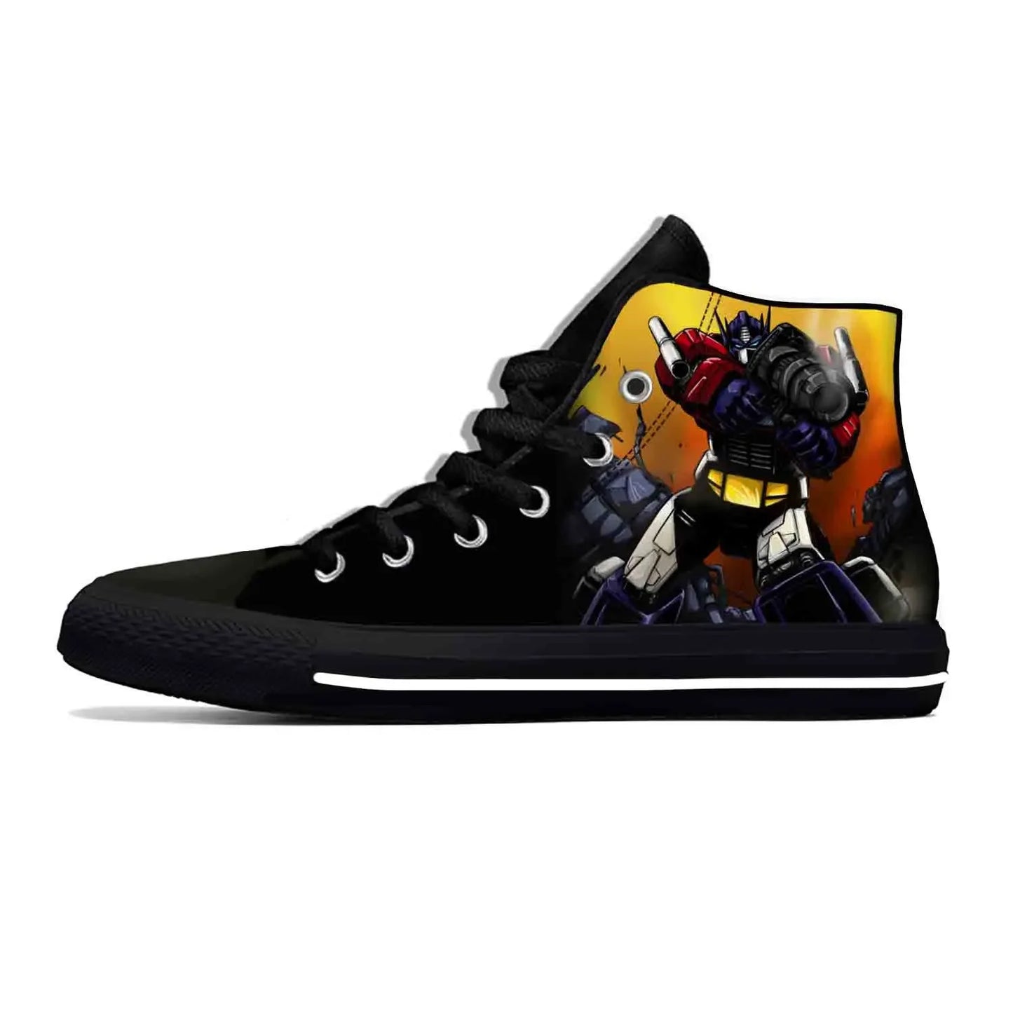Zwarte hoge Transformers-sneakers - Schot