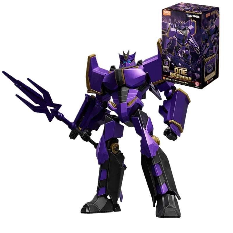 Transformers-figuurtje Megatronus Prime Blitzwing — gouden en zwarte steen, gevallen heer