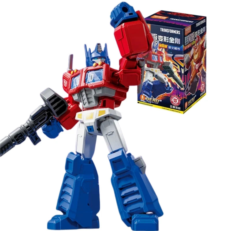 Transformers-figuur Optimus Prime in gevechtshouding — lang geweer, staand geposeerd