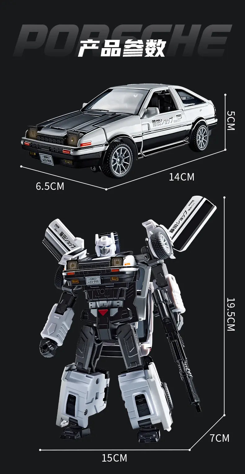 Transformers AE86 Initial D-figuur — gedeformeerde tofu-shoprobot