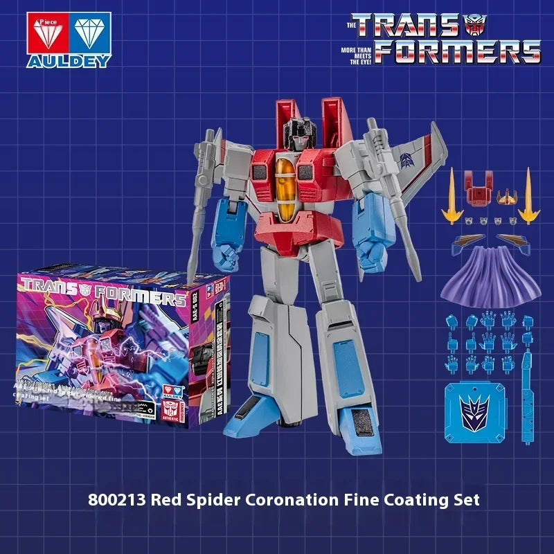 Transformers-figuur Starscream AULDEY Coronation — Red Spider-editie met chromen afwerking