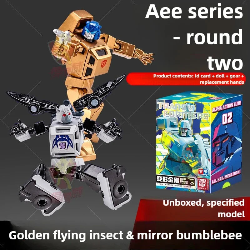 Duo Transformers-figuren met gouden Insecticon & chromen Bumblebee — Speciale editie van AAE