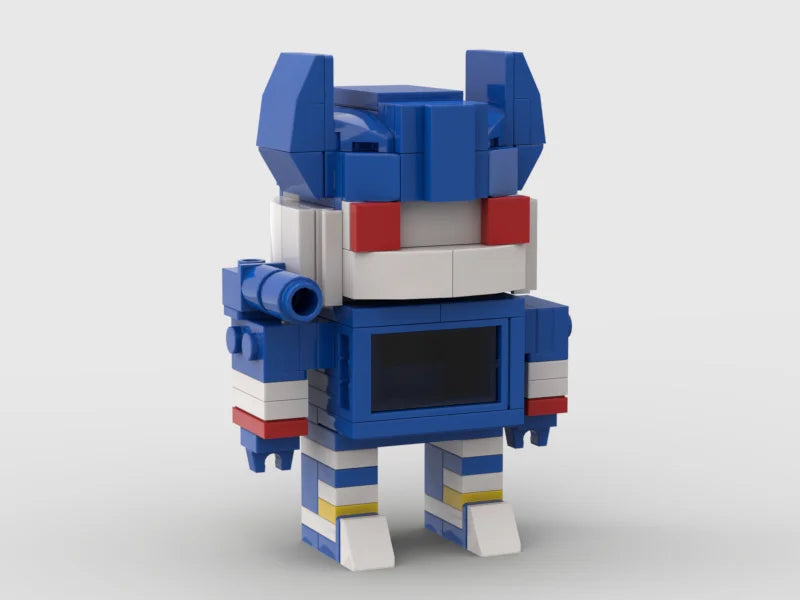 Transformers-figuurtje Soundwave Klassieke brick — blauw en wit, geïntegreerde cassette
