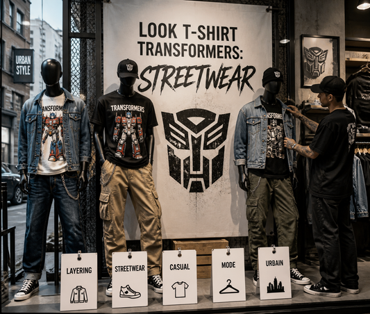 Look t-shirt Transformers : casual, streetwear et layering