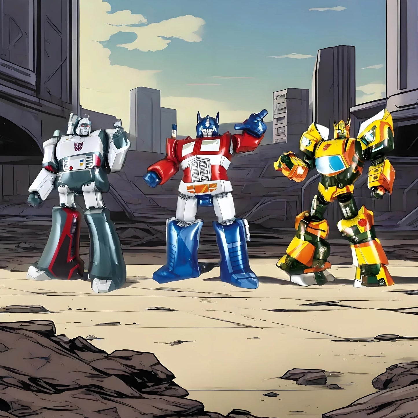 Set van 3 Transformers-ballonnen