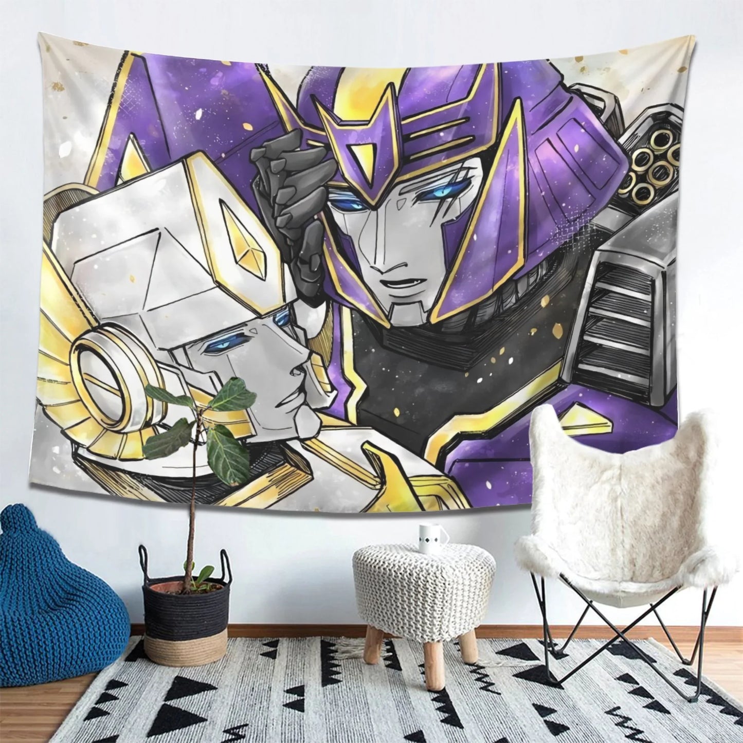 Vlag Transformers - Megatron & Wit