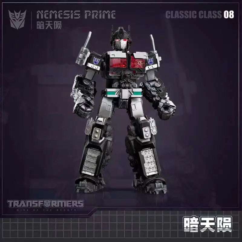 Transformers Nemesis Prime Blokees Beyond-figuur — Movie 7-assemblage met zwart silhouet