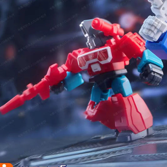 Transformers-figuurtje Perceptor Blokees Defender — roze steen, wetenschapper met lange telescoop