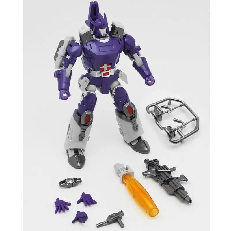 Transformers-figuur Galvatron G1 Goleatron — Kleinformaat, paars, geïntegreerd kanon