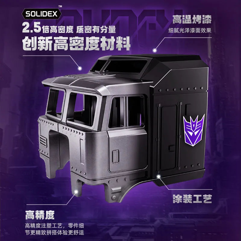 Transformers-figuur Motormaster in donker konvooi — paarse cabine, CT02 Stunticon-editie