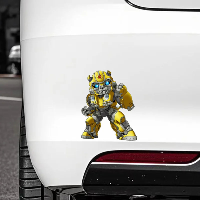 Transformers Bumblebee UV-sticker — Driehoekige raamsticker voor de auto