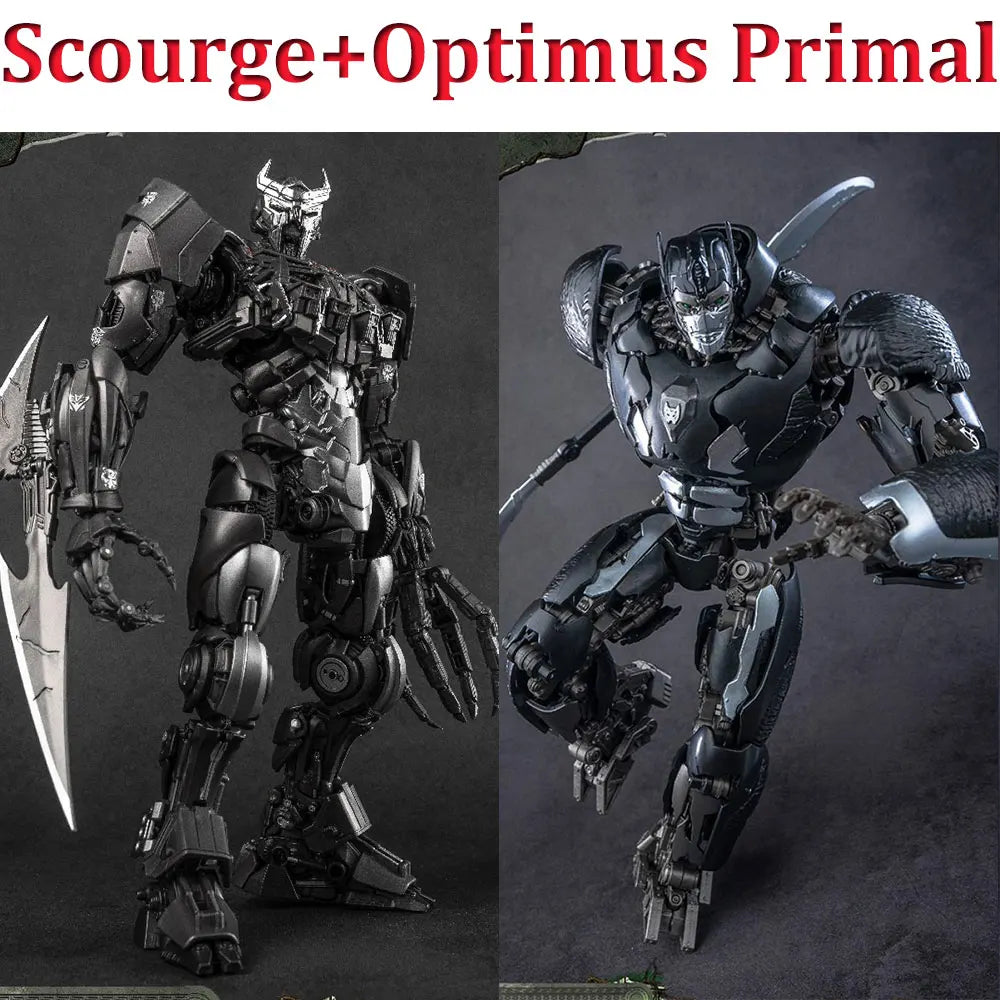 Transformers-figuren duo Scourge & Optimus Primal — Ultieme strijd AMK