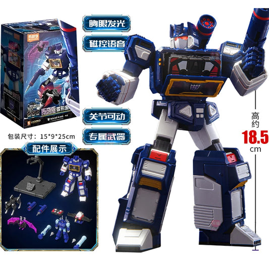 Transformers Soundwave-figuur 18cm — Geluidslegende met licht en geluid van Blokees