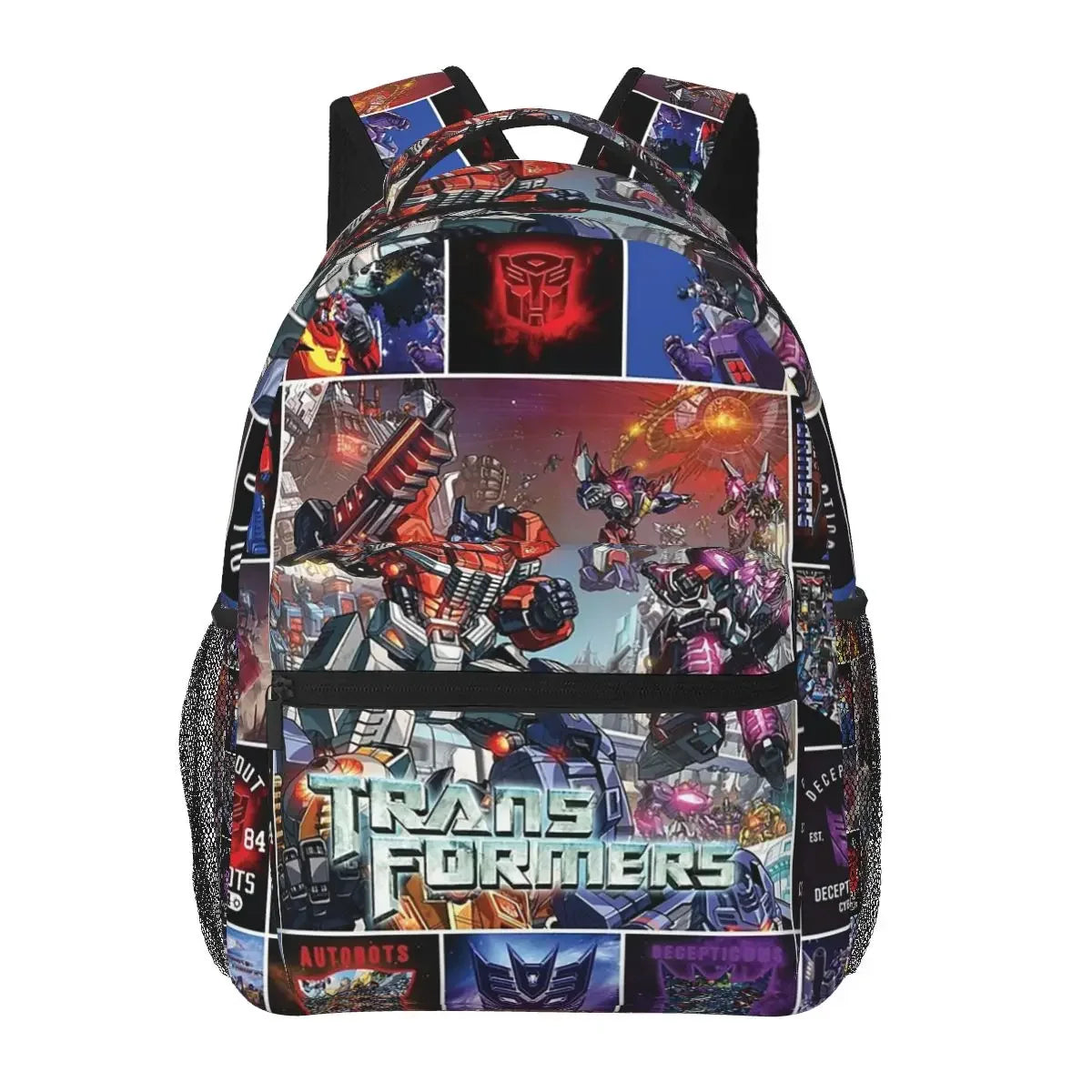 Sac à dos Transformers coloré avec Optimus Prime et robots, motifs comics multicolores – Transformers.