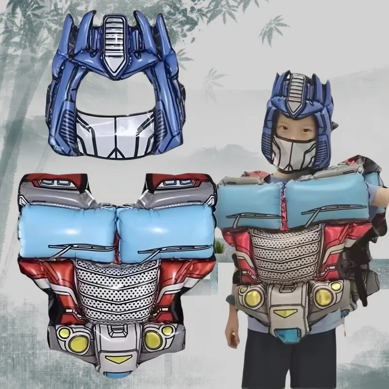 Opblaasbaar Transformers-kostuum voor kinderen — Harnas met masker en zwaard