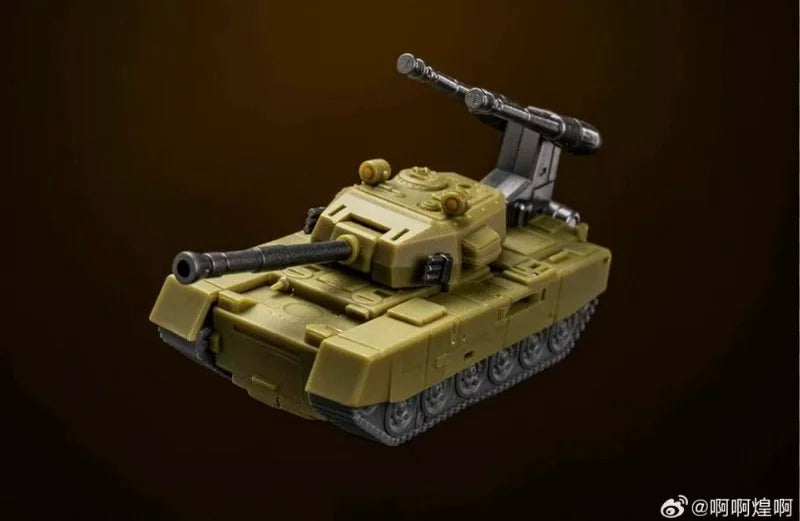 Transformers Brawl MS-B51R-figuur — Kaki-aanvalstank Heavy Gunner