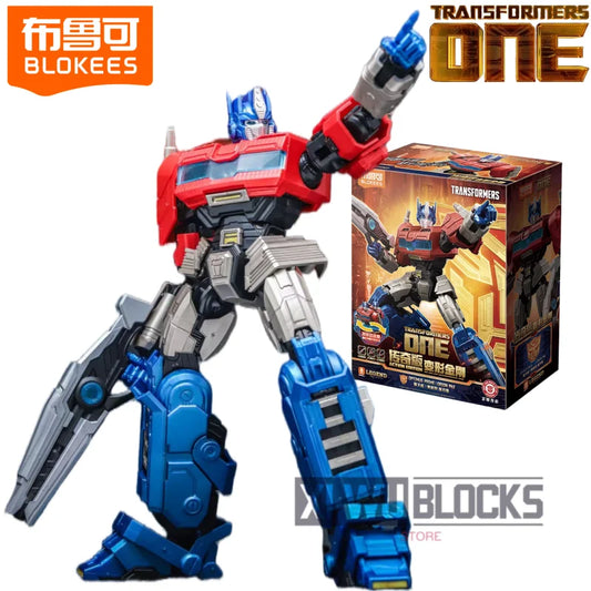 Transformers-figuur Optimus Prime Origine Blokees — Blauwe en rode brickstijl, ONE-editie