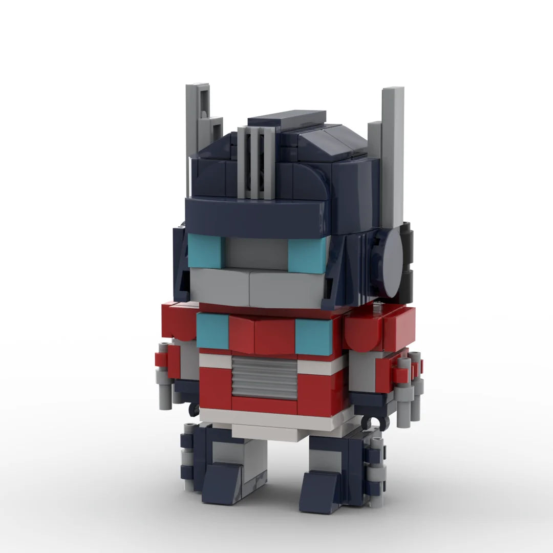 Transformers Orion Pax gewapende IDW-versie — rode en blauwe baksteen met geweer