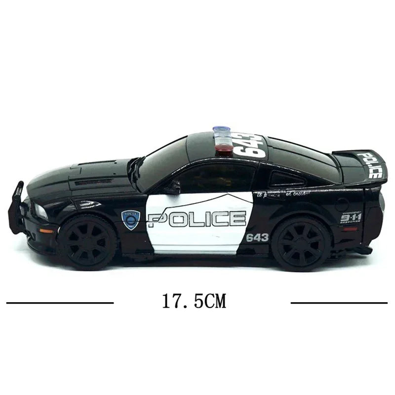 Transformers Barricade LS02-figuur — zwarte politieauto in gevechtsmodus