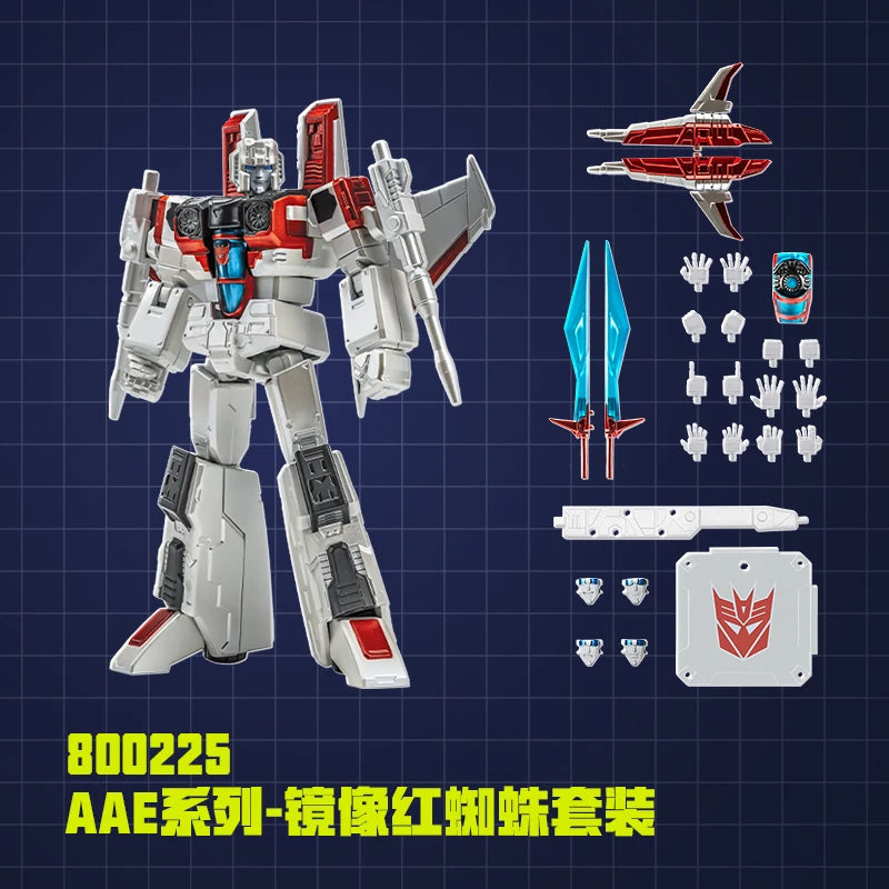 Transformers-figuur Starscream met chromen spiegelafwerking — Alpha Action Elite voor verzamelaars