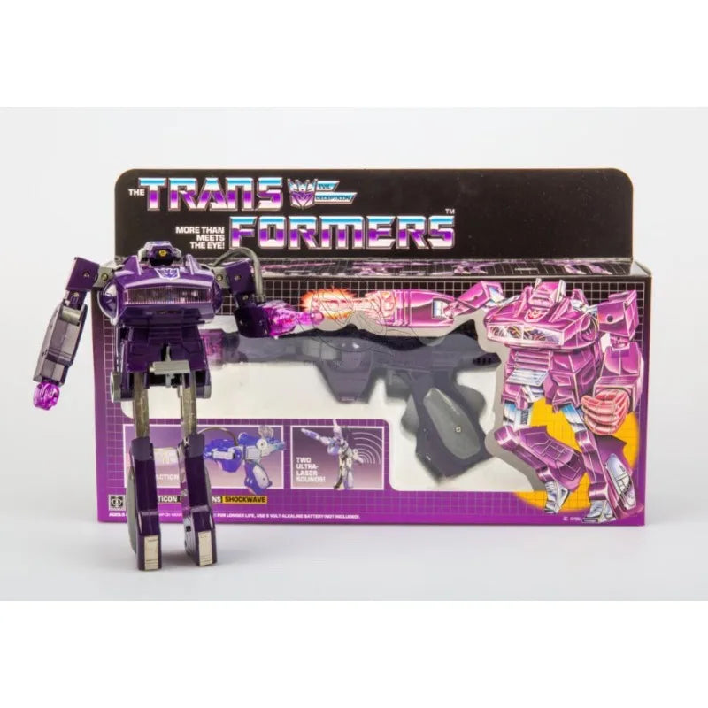 Transformers Shockwave G1 84-86-figuur — reissue met geïntegreerd geweer en complete doos