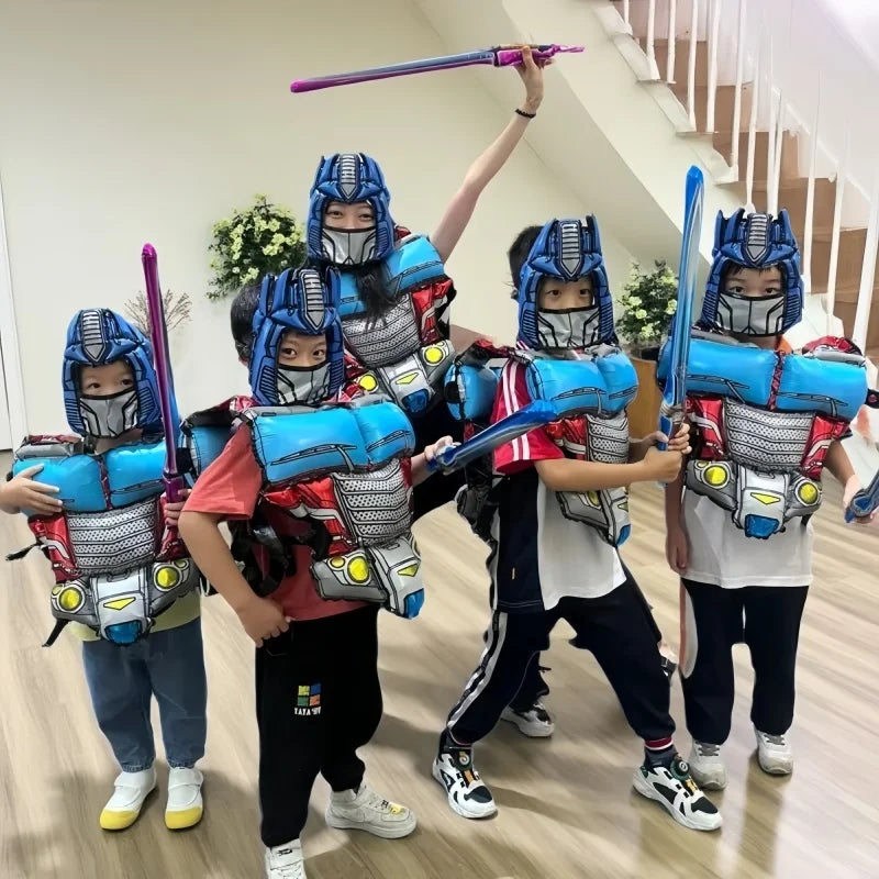 Opblaasbaar Transformers-kostuum voor kinderen — Harnas met masker en zwaard