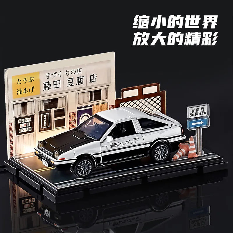 Transformers AE86 Initial D-figuur — gedeformeerde tofu-shoprobot