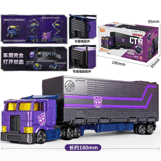 Transformers-vrachtwagen Motormaster CT02 — paarse Stunticon-oplegger