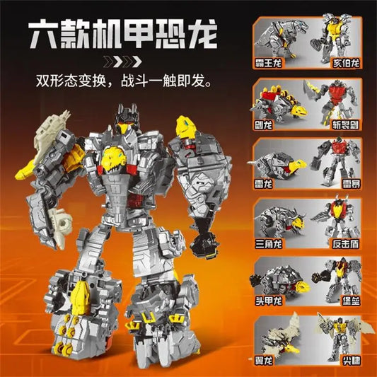 Transformers-figuur Dinoking Six Dinosaures — Grijze combiner met zes dinosauriërs, zonder doos