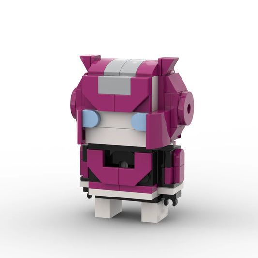 Transformers-figuur Elita-1 chibi — kleine compacte roze Brick-robot