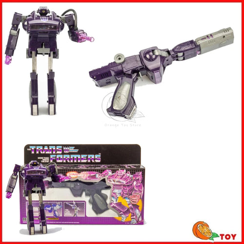 Transformers Shockwave G1 84-86-figuur — reissue met geïntegreerd geweer en complete doos