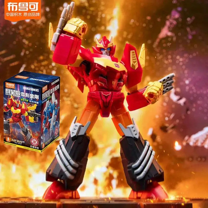 Transformers-figuur Rodimus — Blokees Autobot-editie met Brandende Vlam