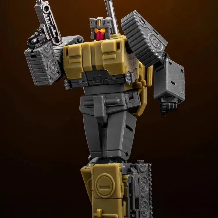 Transformers Brawl MS-B51R-figuur — Kaki-aanvalstank Heavy Gunner