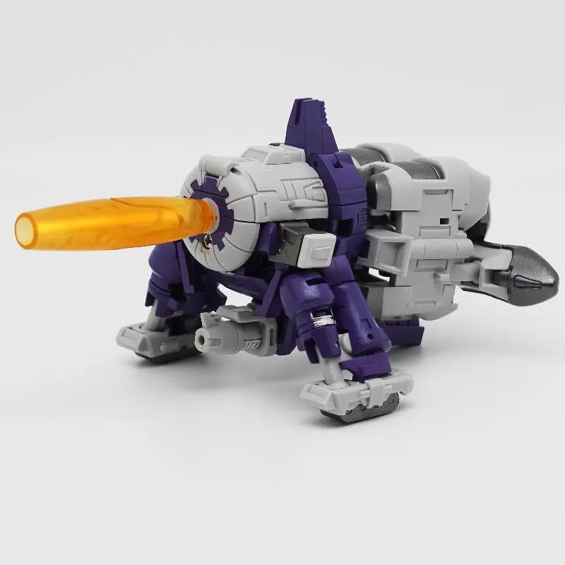 Transformers-figuur Galvatron G1 Goleatron — Kleinformaat, paars, geïntegreerd kanon