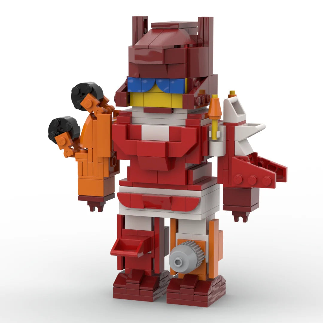 Transformers Computron — gigantische rode en oranje bakstenen combinatie