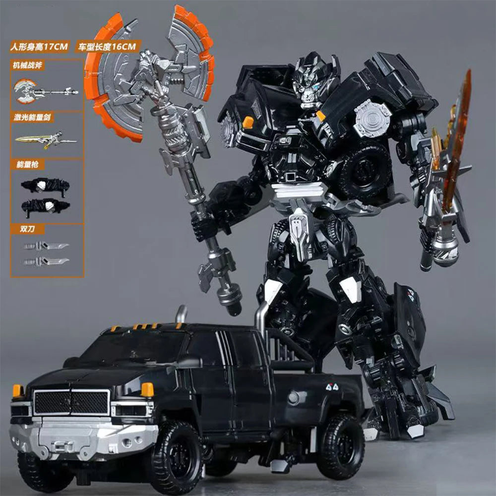 Transformers Ironhide TW-1026-figuur — donkere legering in geavanceerde robotmodus