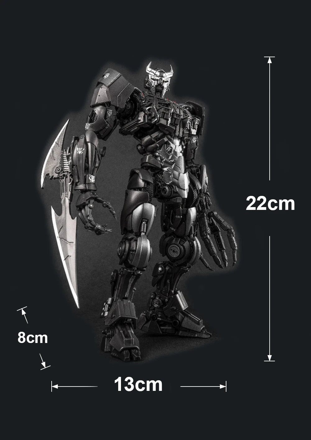 Transformers Scourge-figuur met cape en hoorns — Gigantisch zwaard, opperste roofzuchtige krijger