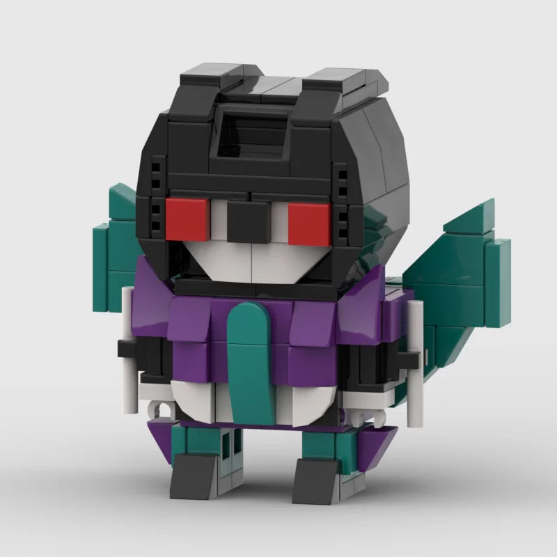 Transformers-figuur Slipstream IDW-versie chibi — gevleugelde violet-turkooizen Brick