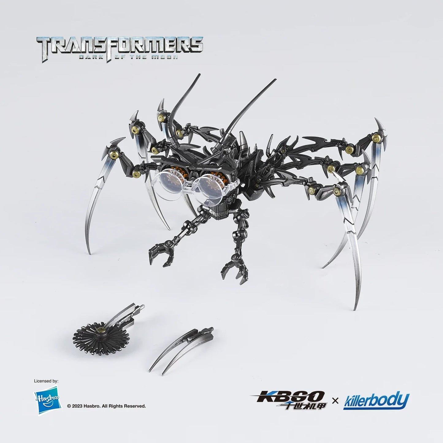 Transformers-figuur van chromen spinachtige creatuur — Prestige-editie van Dark of the Moon
