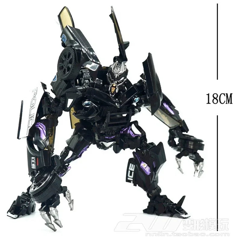 Transformers Barricade LS02-figuur — zwarte politieauto in gevechtsmodus