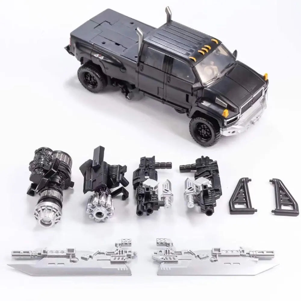Transformers Ironhide TW-1026-figuur — donkere legering in geavanceerde robotmodus
