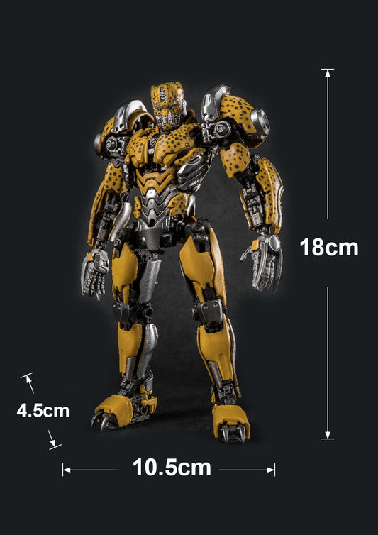 Transformers Cheetor-figuur met gouden vlekken — AMK Studio, mechanisch luipaard