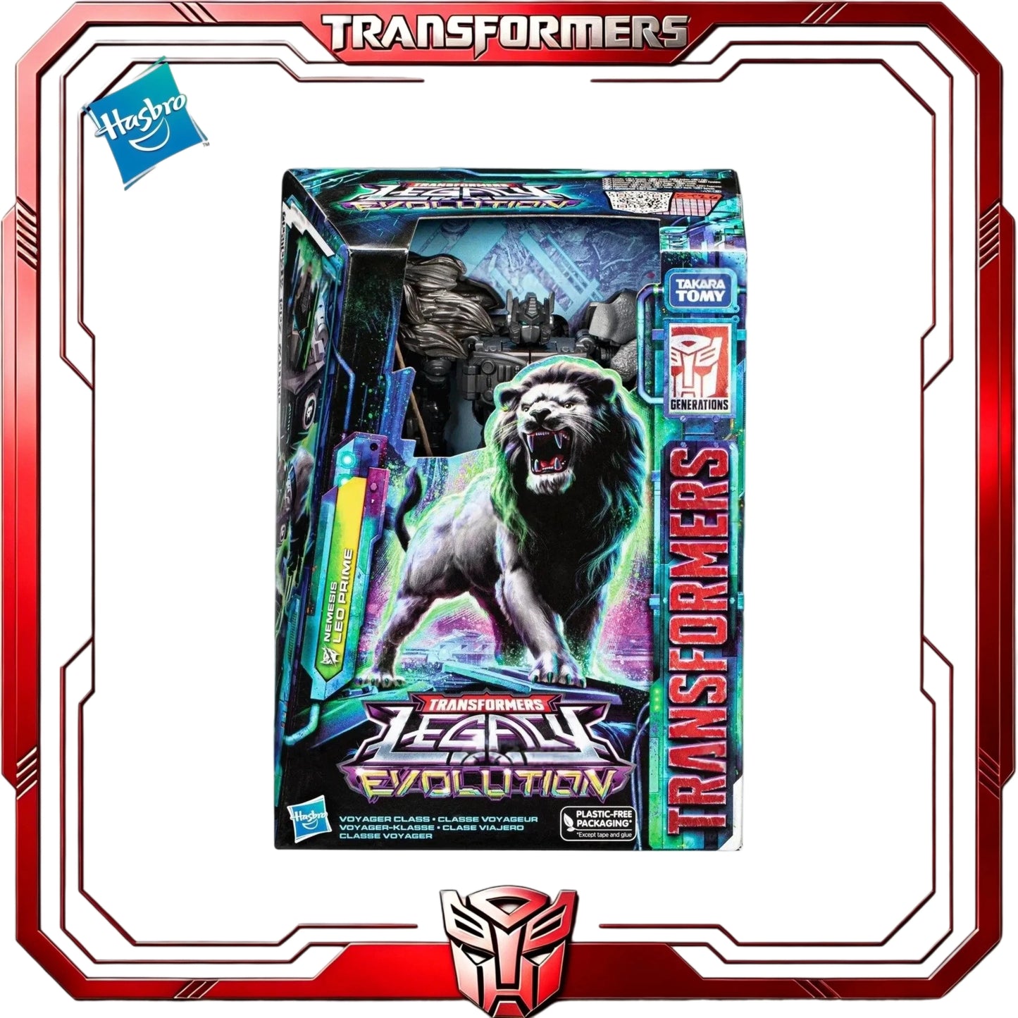 Transformers Nemesis Leo Prime-figuur — Legacy Evolution Maximal-leeuwrobot voor verzamelaars