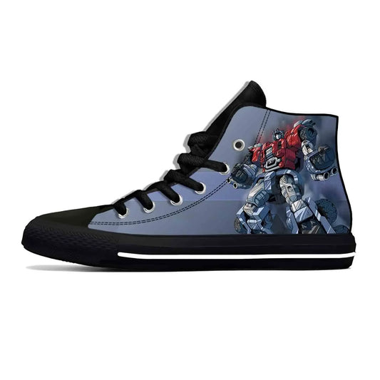 Zwarte hoge Transformers-sneakers - Blauw