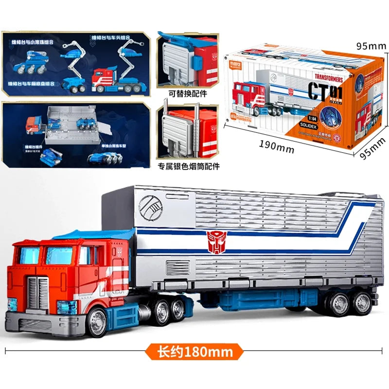 Transformers-truck Optimus Prime CT01 — rode en witte oplegger, Autobot