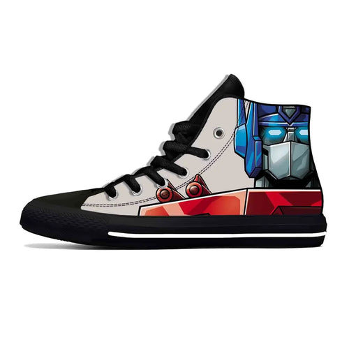 Zwarte hoge Transformers-sneakers - Gezicht