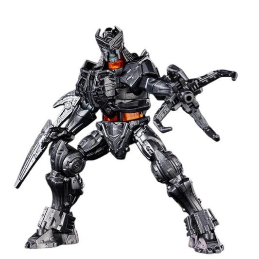 Transformers-figuurtje Scourge Blitzwing Jager — zwart-oranje steen, gevleugelde achtervolger