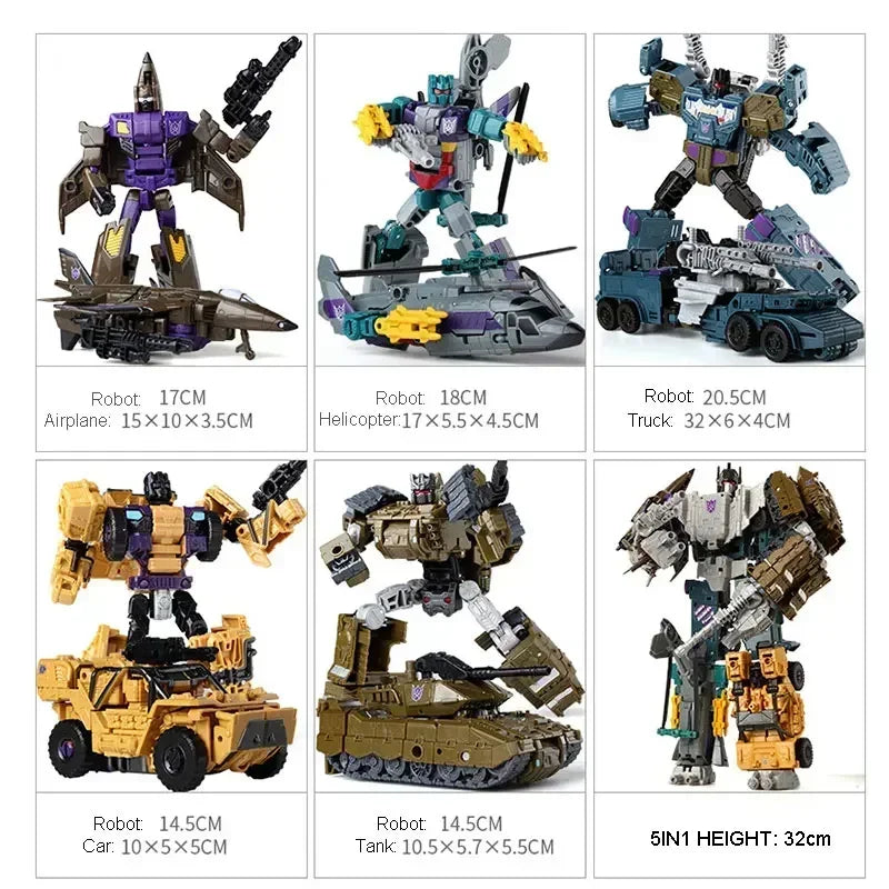Transformers Bruticus HaiZhiXing-figuur — Complete KO-combinatie van vijf robots